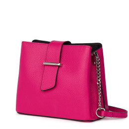 Mini poseta dama din piele Avery fucsia